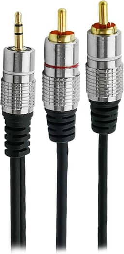 PIX Cabo P2+Rca Fitz - P2 Estéreo X 2 Rca Macho Plug Metal - 10M