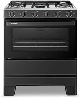 Fogão de Piso 5 Bocas Esmaltec F5ISP Ideal Pop | Mesa em Aço Inox, Acendimento Manual, Preto