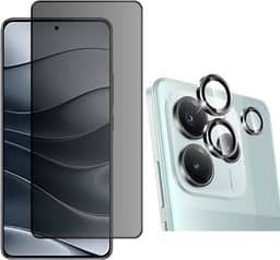 Película Privacidade 3D + Película De Câmera Para Redmi Note 14 5G