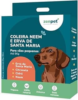 Coleira Neem e Erva de Santa Maria para Cães Pequenos Zenpet