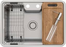 Docol Cuba de Sobrepor/embutir 64x44 com Acessórios para Cozinha DocolMassima Aço Inox - Cod.Novo: 90015693016 Cod.Antigo: 01569316