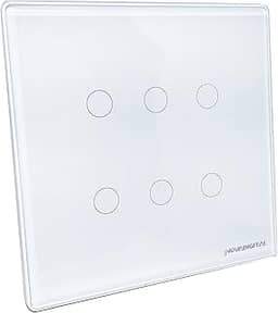 NovaDigital Interruptor Inteligente 4x4 Wi-Fi 6 botões Touch Screen Alexa Google Home Tuya Smart Life