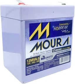 Bateria Moura Selada Vrla AGM 12V 5Ah Estacionaria 12Mva-5