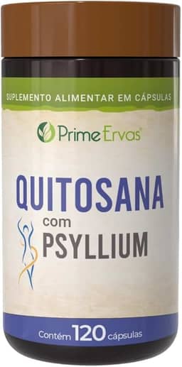 Quitosana Com Psyllium 500mg 120 Cápsulas