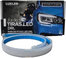 Fita LED DRL Automotiva, 60cm, Com Seta Sequencial DRL e Efeito Ghost Start