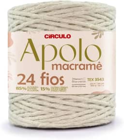 Barbante Apolo Macramê 600g Círculo – Ideal para Macramê, Crochê e Artesanato em Geral (0020-Natural)