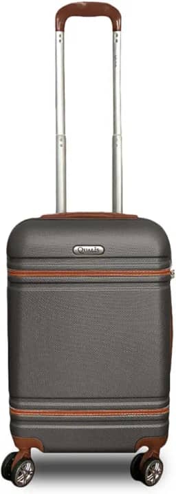 Mala de Viagem de Bordo P/ 10kg em Abs com Rodinhas 360º Removíveis e Leve - Padrão Anac - Qualis (Grafite MB001)