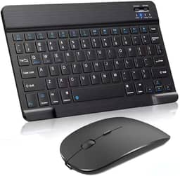 ABNT2 Mini teclado Bluetooth portátil universal, para Android IOS Tablet Windows, resposta mais rápida, sensível e experiência de digitação confortável e silenciosa. (Conjunto Preto)