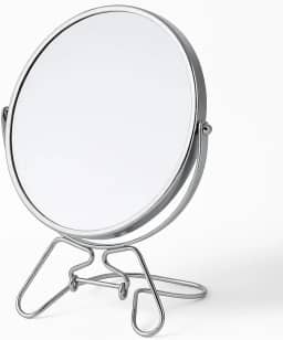 Espelho de Maquiagem Dupla Face com 7 Polegadas • Base Estável • Rotação 360° • Ideal para Make e Skincare (7)