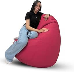 Puff Pera Com Enchimento Gigante Eventos Decoração Quarto Sala Almofadão (ROSA)