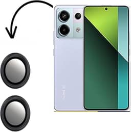 Película da Câmera Lisa (Kit 02 Pç) Câmera Lente Para Xiaomi Redmi Note 13 Pro 5G