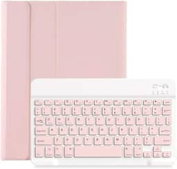 Capa Para Tablet Com Teclado Bluetooth Para 5ª/6ª Geração,iPad Air1/Air2,iPad Pro 9.7 Polegadas (Rosa, Teclado comum)
