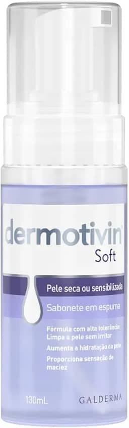 Dermotivin Espuma De Limpeza Facial Pele Seca Ou Sensibilizada Soft 130ml