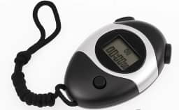 Cronômetro Digital Profissional Display LCD Para diversos tipos de esportes Preto e Prata