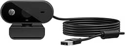 Webcam 1080p HP 320 - com Ajuste Automático de Luz, Conexão USB Plug and Play, Ângulo Largo de 66 Graus, Imagem Full HD com Microfone Integrado e Rotação 360 (53X26AA#ABL)