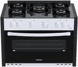 Fogao de Embutir 5 Bocas Venax Picasso Line Branco Gas Glp