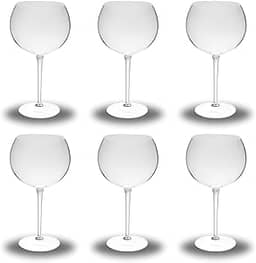 Kit Jogo 6 Taça de Gin 720ml de Vidro Drink Grande Resistente Grossa Bonita Resistente