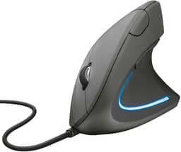 Mouse Gamer Ergonômico Inland Sounds USB – Óptico com LED e Design Vertical (Preto)