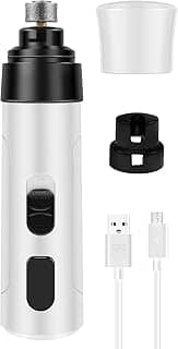 DJAPWPX - Moedor de unhas para cães, recarregável, USB, 2 velocidades, elétrico, moedor de unhas eficiente, lixas de unhas para animais de estimação portáteis para cães grandes e pequenos e gatos