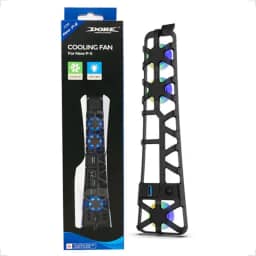 Cooler Fan Externo USB Ventilador para Resfriamento 3 Ventoinhas Led Compatível com Ps5 Slim (Preto)