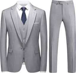 Terno Poliviscose Slim Cinza Asfalto Blazer e Calça