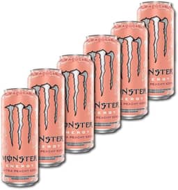 Pack de Monster Ultra Peachy Keen Zero Açúcar - 6 unidades de 473ml