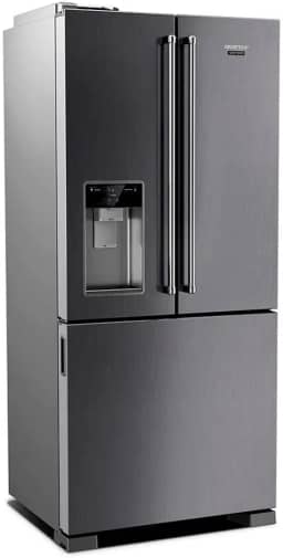 Geladeira Brastemp Gourmand Frost Free Side Inverse 3 Portas Água e Gelo na Porta 515 litros Inox - BRH86AR 220V