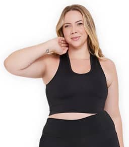 Top Plus Size Fitness Feminino Sem Bojo Alta Sustentação