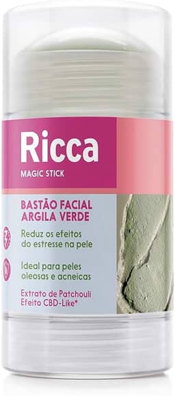 Ricca Bastão Facial Argila Verde