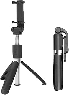 Bastão Tripé Mini 360º Dobrável Pau De Selfie Bluetooth Controle Remoto 3 em 1 Celular Câmera Selfie stick