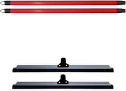 2 Rodos de Alumínio Grande 60cm com Cabo EVA Simples, Leve, Resistente e Eficiente para Puxar Água Rápido, Secagem Precisa, Ideal para Limpeza Doméstica, Áreas Molhadas, Cozinha, Lavanderia e Varanda