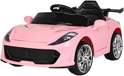 Bang Toys - Carrinho Elétrico Infantil Scarlet GT 12V - com Luzes de LED, Sons, Entrada USB/MP3, Bluetooth, Portas que Abrem e Controle Remoto - Suporta até 30kg - Cor Rosa