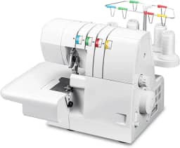 Maquina de Costura Overlock 220V, 1.000 PPM, Costura com 4/3/2 Agulhas, Largura do Ponto 3,5-5,7mm, Ideal para Malha, Bainha e Acabamentos Profissionais