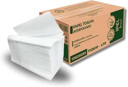 Papel Para Secar a Mão Interfolha Interfolhado Folha Dupla Qualidade Premium Caixa 2000fls