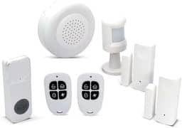 EKAZA Kit Alarme 2 Sensores Abertura + 1 Sensor Presença + 2 Controle + Sirene + Campainha - EKJM-T3231