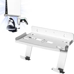 REEYEAR Kit De Suporte Vertical Para Parede Ps5 Pro E Slim, Metal Grosso Com Revestimento Em Pó, Inclui Suporte Para Controle E Headset, Monte Seu Console Playstation 5 Pro Slim Ao Lado Da Tv, Bran