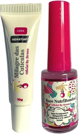 Kit Nutribomba - Base Fortalecedora + Milagre das Cutículas - Tratamento para Unhas, Crescimento Rápido e Hidratação Profunda, By Bruna