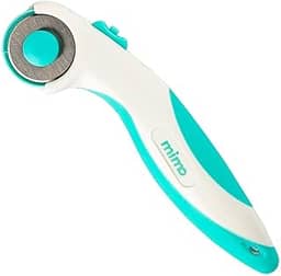 Mimo Cortador Circular para Artesanato – Lâmina Rotativa 28 mm com Regulagem de Pressão, Corte Preciso em Tecido, EVA e Papel, Cabo Anatômico com Proteção