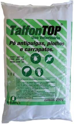 Pó Antipulgas, Piolhos e Carrapatos Indubras Talfon Top para Cães, Gatos e Ambientes - 250g