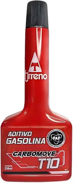 TIRRENO Aditivo Descarbonizante para Gasolina Carbomove T10 250 ml – limpa bicos e válvulas – reduz resíduos e falhas – uso periódico conforme fabricante