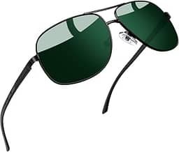 Oculos de Sol Masculino Polarizado Proteção UV400 Armação em Metal Estilo Clássico