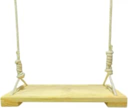 Balanço Em Madeira Com Reforço Infantil E Adulto + Corda 8m Até 200kg