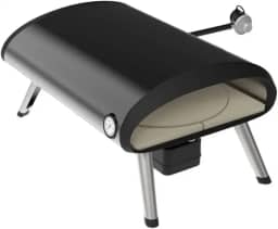 Forno de Pizza Portátil Rotativo a Gás GLP, Com Pá de Alumínio, Cortador de Pizza e Capa para Transporte