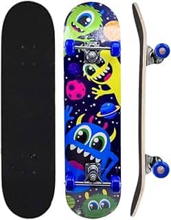 Skate Infantil Montado Com Lixa 7 Lâminas Brinquedo Radical
