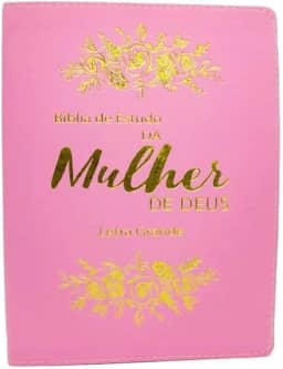 Bíblia De Estudo Da Mulher De Deus RC Letra Grande Com Harpa Pentecostal Rosa