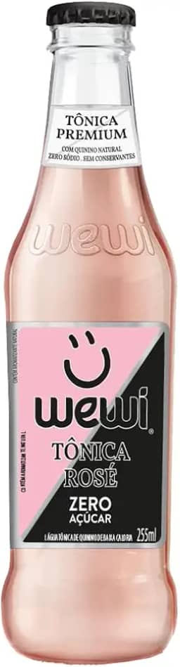 Wewi Água Tônica Rosé ZERO Açúcar Garrafa 255ml