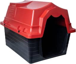 Casinha para Cachorro Grande N5 Desmontável com Proteção UV, Casa Pet Resistente para Área Interna e Externa(Vermelha)