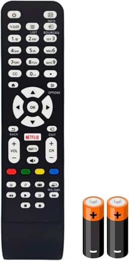 Controle Remoto Compatível com Smart TV AOCC, LED LCD, com Pilhas Integradas