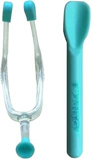 Ferramenta de remoção e inserção de lentes de contato macias, pinças de contato e colher de silicone macio para meninas com unhas longas, para mulheres (verde)