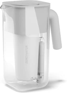 Culligan com jarra de filtro de água de 7 xícaras com tecnologia ZeroWater – Inclui filtro de água avançado de 5 estágios, certificado IAPMO para reduzir chumbo, PFAS total (Forever Chemicals